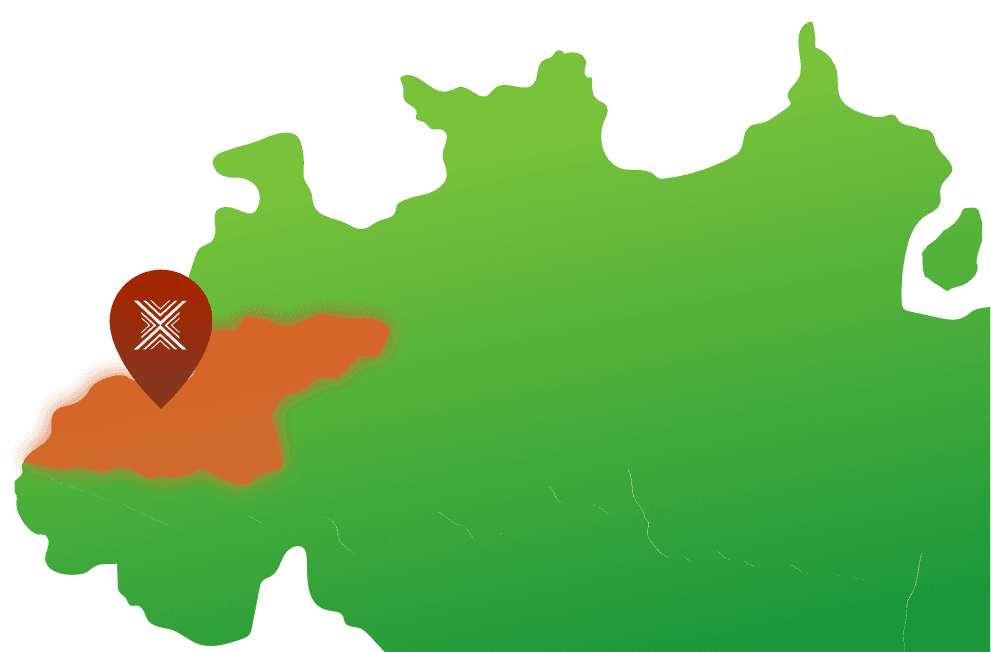 Mapa da região norte do Amazonas, área de atuação da Arayé